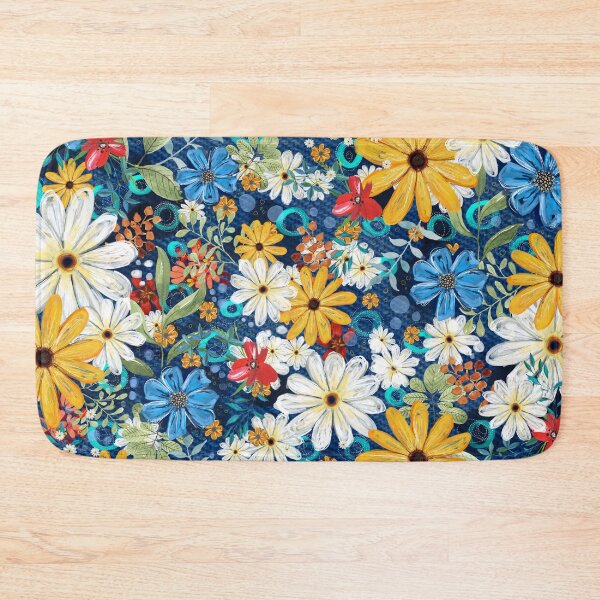 Item preview, Bell Bottom Blooms - Nature Inspired Floral Daisies Art designed and sold by FeralLaFemme.
