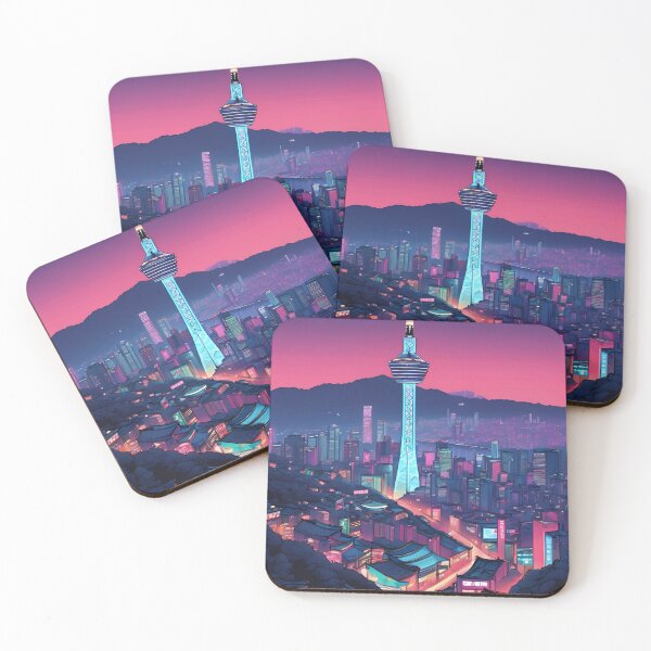 Item preview, Seoul namsan tower cityscape designed and sold by milestotreasure.