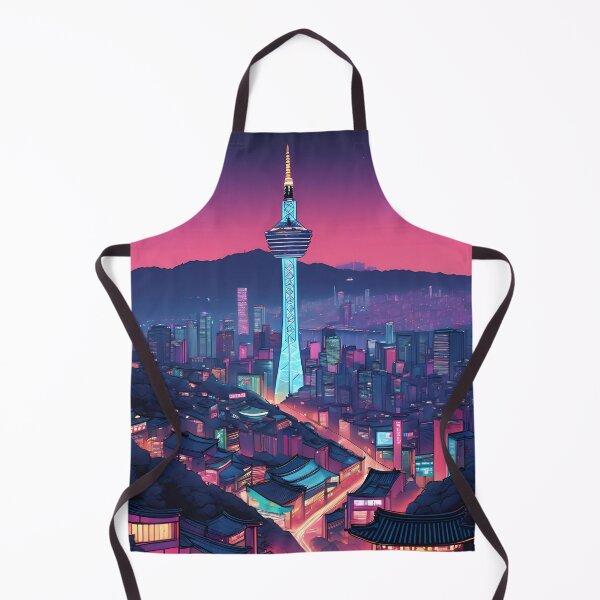 Item preview, Seoul namsan tower cityscape designed and sold by milestotreasure.