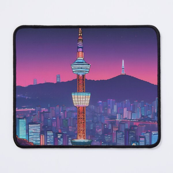 Item preview, Seoul namsan tower neon city designed and sold by milestotreasure.