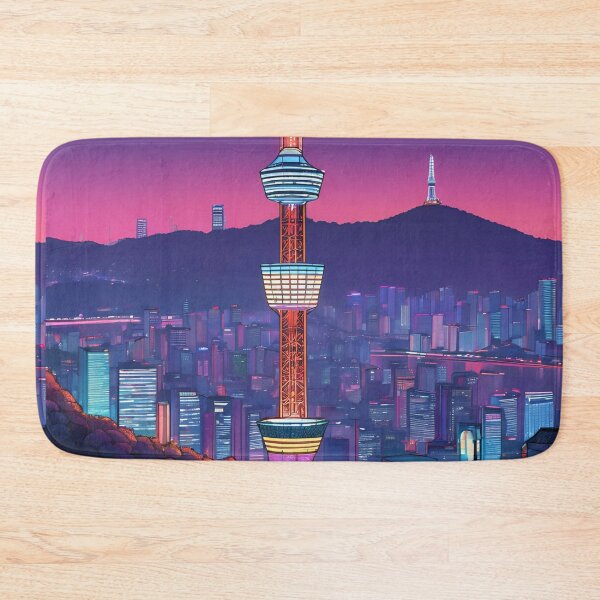 Item preview, Seoul namsan tower neon city designed and sold by milestotreasure.