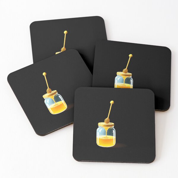 Item preview, Honey jar with dripping honey dipper designed and sold by artwaves.