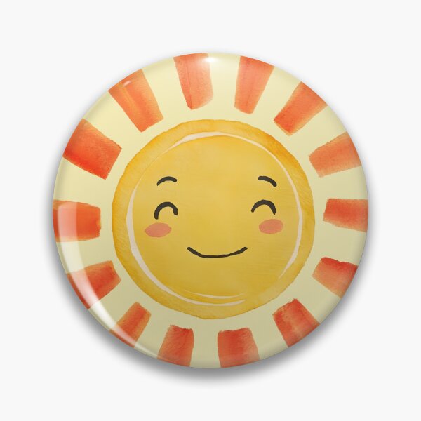 Item preview, brushed watercolor radiated painted sun designed and sold by LILY ROSE.