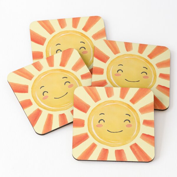 Item preview, brushed watercolor radiated painted sun designed and sold by LILY ROSE.