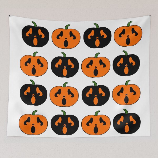 Item preview, Creepy Pumpkin Pattern designed and sold by Sartoris Art.