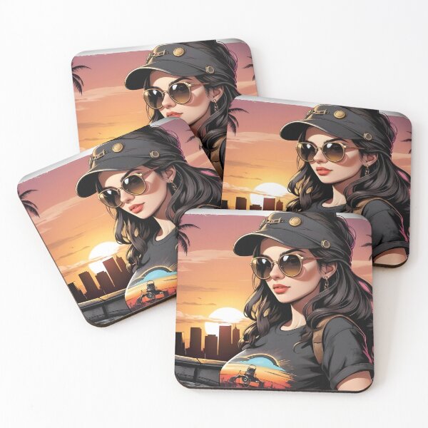 Item preview, Vintage Girl Gamer with Sunglasses designed and sold by Mechanical-Artt.