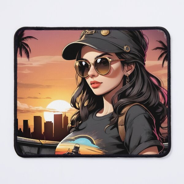Item preview, Vintage Girl Gamer with Sunglasses designed and sold by Mechanical-Artt.