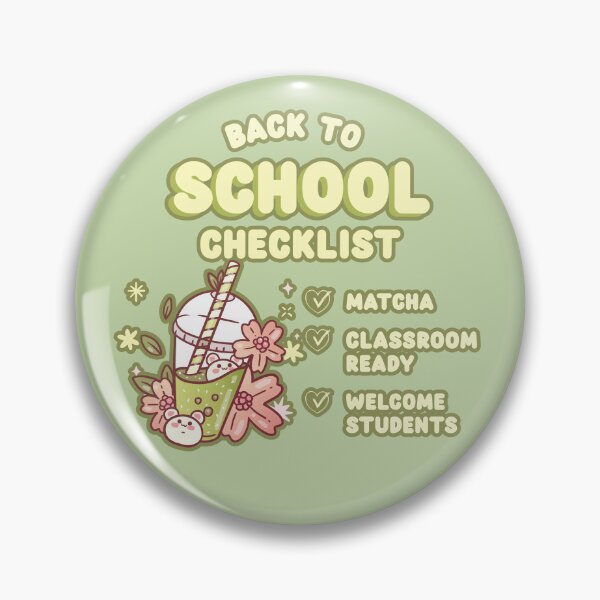 Item preview, Matcha Back to School Checklist designed and sold by Circle-Cats.