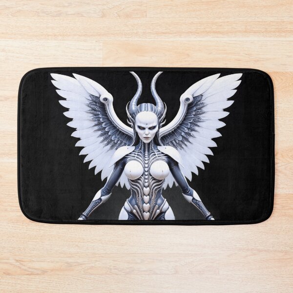 Item preview, Futuristic winged warrior with demonic horns designed and sold by artwaves.