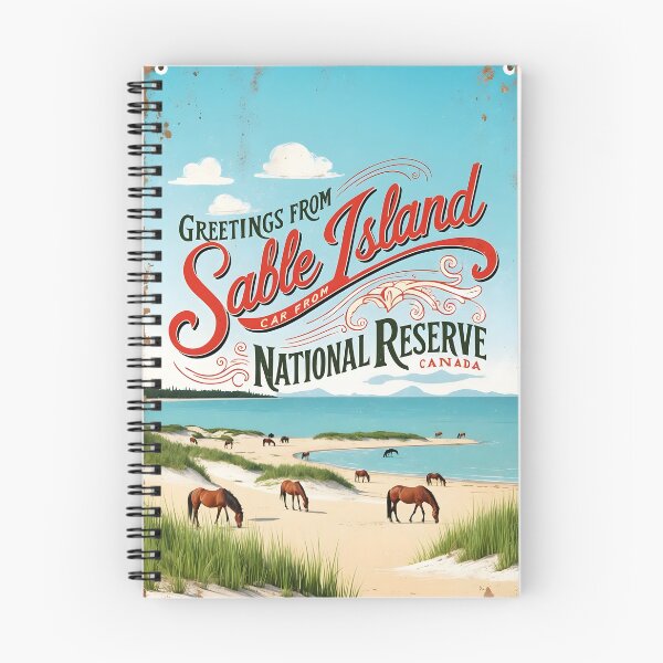 Item preview, Parque Nacional Isla Sable Canadá Postal Viajes Vintage Retro designed and sold by TravelPostcardGems.