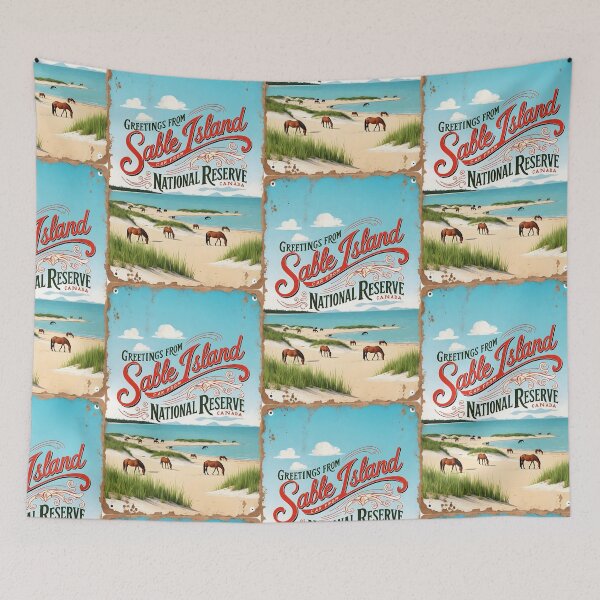 Item preview, Sable Island National Park Canada Postcard Vintage Travel Retro designed and sold by TravelPostcardGems.