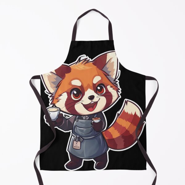 Item preview, Cute Red Panda Barista Sticker designed and sold by FlawlessDraft.