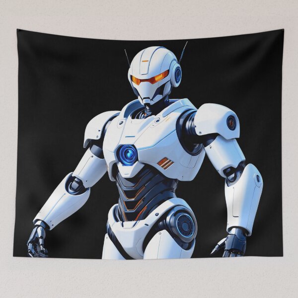 Item preview, Futuristic robotic warrior with glowing core designed and sold by artwaves.