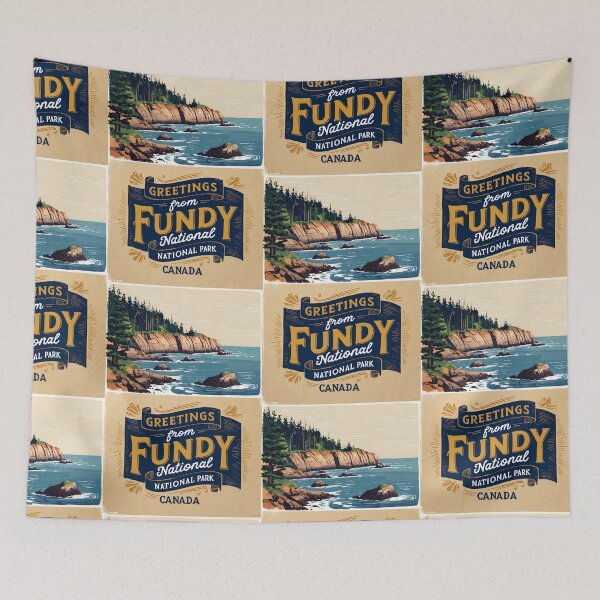 Item preview, Fundy National Park Canada Postcard Vintage Travel Retro designed and sold by TravelPostcardGems.