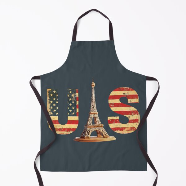 Item preview, USA text symbol Eiffel tower in between text U and text S, for gift for remember France Olympic 2024 Paris, marking text US by USA fag designed and sold by CHOKCHAIVONGDEE.