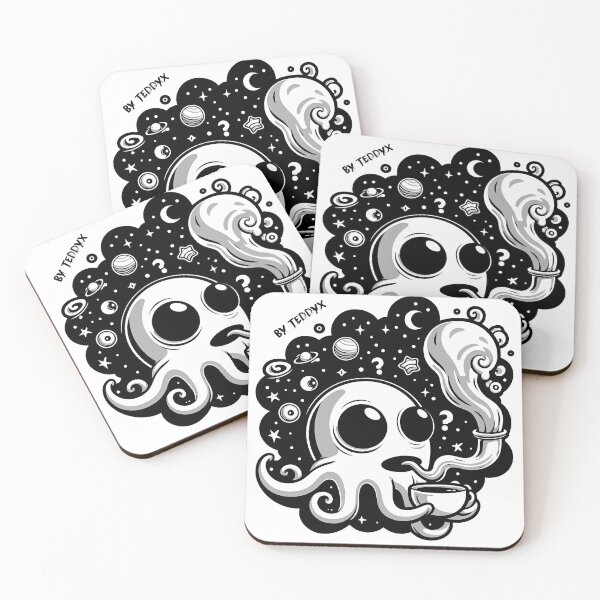 Item preview, Stellar Sip - The Cosmic Octopus' Coffee Break designed and sold by TEDDY-X.