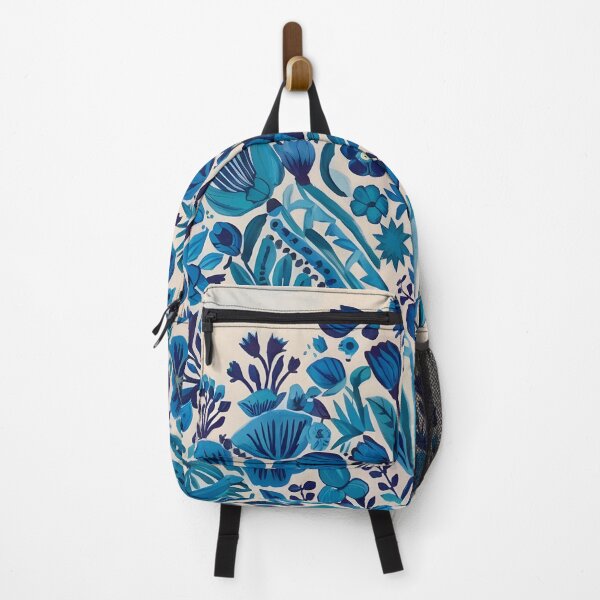 Item preview, Blue Floral scanidinavian folk art design designed and sold by patterncrow.