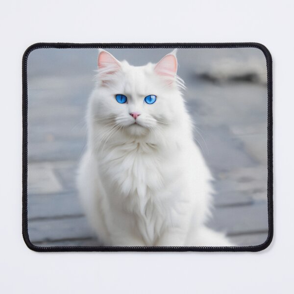 Item preview, Cute Blue-eyed White Cat designed and sold by CatManiaShop.