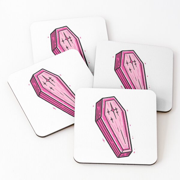 Item preview, Pink coffin on a plain background	 designed and sold by by-ko-design.