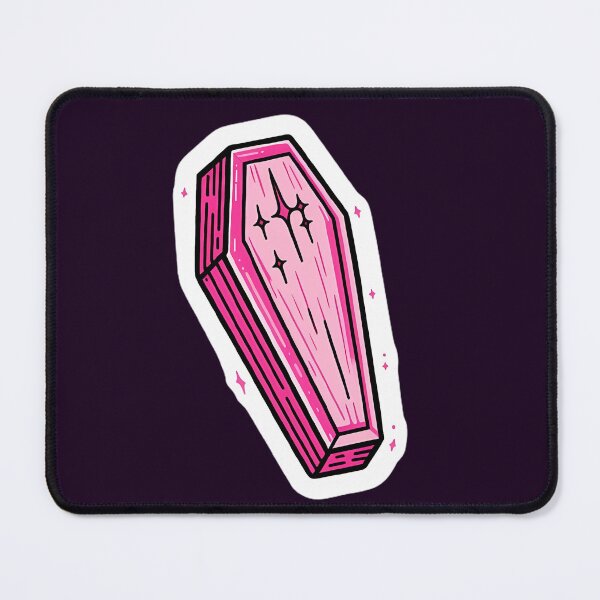 Item preview, Pink coffin on a plain background	 designed and sold by by-ko-design.