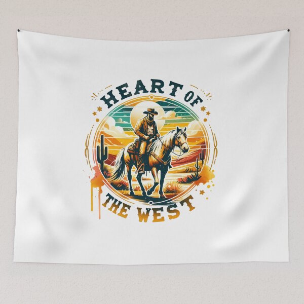 Item preview, ✨Heart of the West – Cowboy on Horse in Desert Design for Apparel, Mugs, Stickers & More designed and sold by artedigital99.
