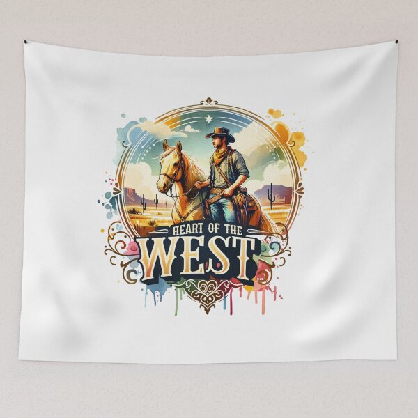 Item preview, ✨Heart of the West – Cowboy on Horse in Desert Design for Apparel, Mugs, Stickers & More designed and sold by artedigital99.