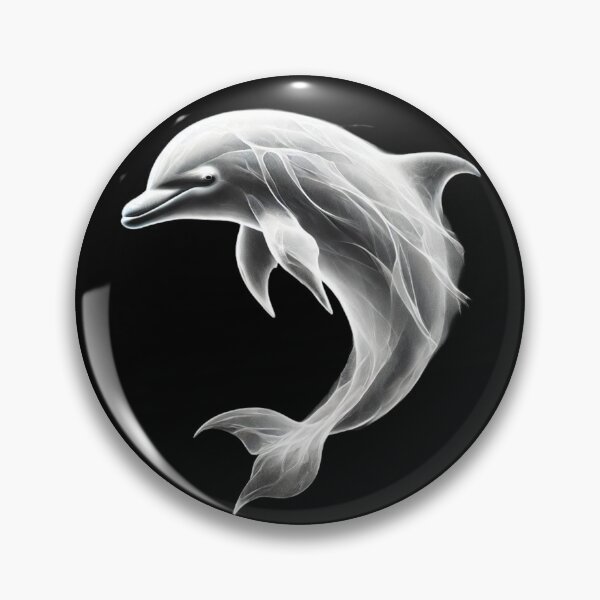 Item preview, Ethereal Monochrome Dolphin designed and sold by Blink Art Studio.