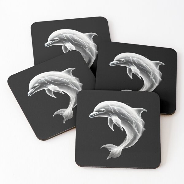 Item preview, Ethereal Monochrome Dolphin designed and sold by Blink Art Studio.