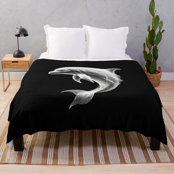 Item preview, Ethereal Monochrome Dolphin designed and sold by Blink Art Studio.