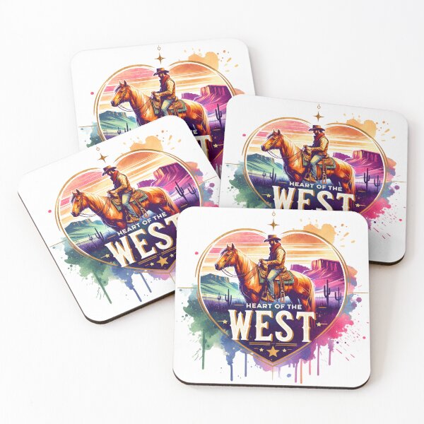 Item preview, ✨Heart of the West – Cowboy on Horse in Desert Design for Apparel, Mugs, Stickers & More designed and sold by artedigital99.