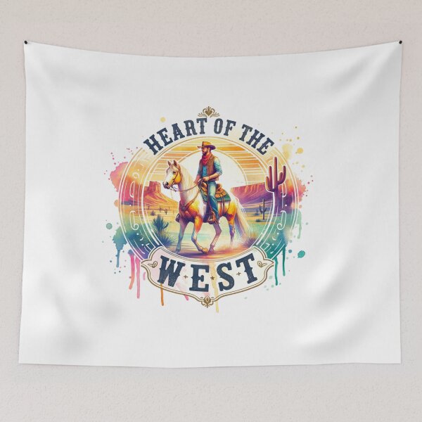 Item preview, ✨Heart of the West – Cowboy on Horse in Desert Design for Apparel, Mugs, Stickers & More designed and sold by artedigital99.