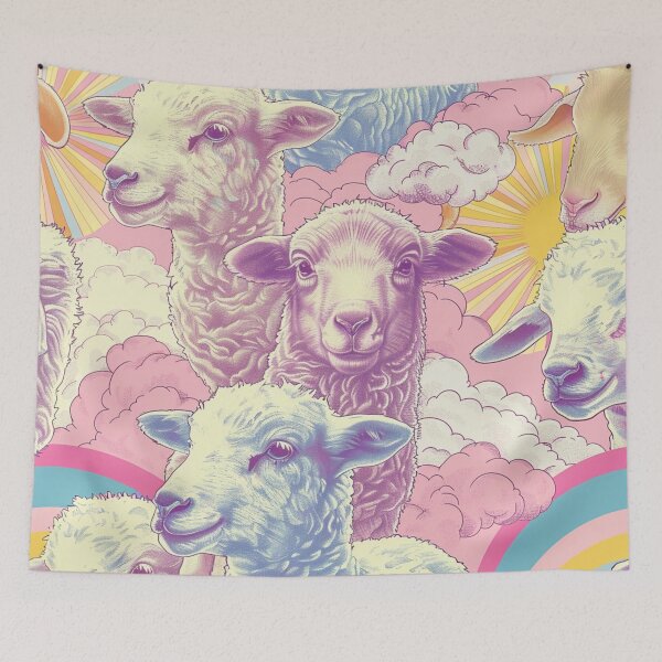 Item preview, Lambs in pastel designed and sold by Karma-Koutur.