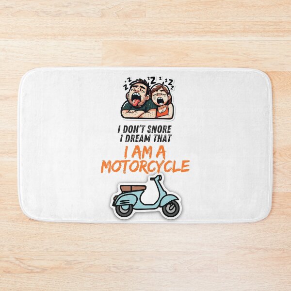 Item preview, Funny Illustration of Snorers with Humorous Quote: I Dream I'm a Motorcycle designed and sold by tuschollos.