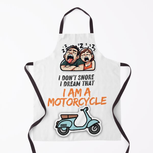 Item preview, Funny Illustration of Snorers with Humorous Quote: I Dream I'm a Motorcycle designed and sold by tuschollos.