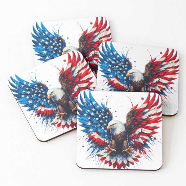 Item preview, "Patriotic Eagle with American Flag Wings: USA Pride Design" designed and sold by BiMood.