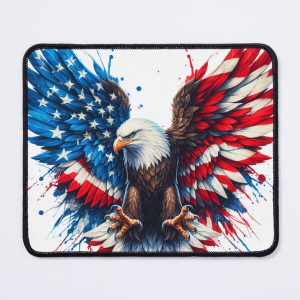 Item preview, "Patriotic Eagle with American Flag Wings: USA Pride Design" designed and sold by BiMood.