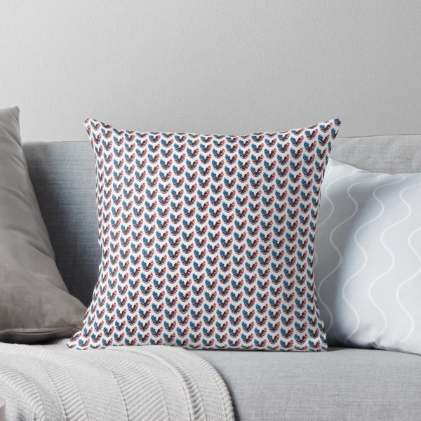 Patriotic Eagle with American Flag Wings: USA Pride Design — Throw Pillow by BiMood