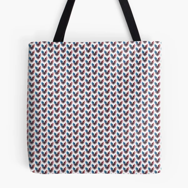 Patriotic Eagle with American Flag Wings: USA Pride Design — All Over Print Tote Bag by BiMood