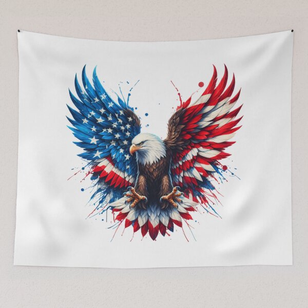 Item preview, "Patriotic Eagle with American Flag Wings: USA Pride Design" designed and sold by BiMood.