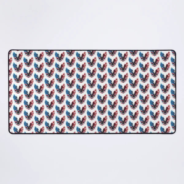 Patriotic Eagle with American Flag Wings: USA Pride Design — Mouse Pad by BiMood