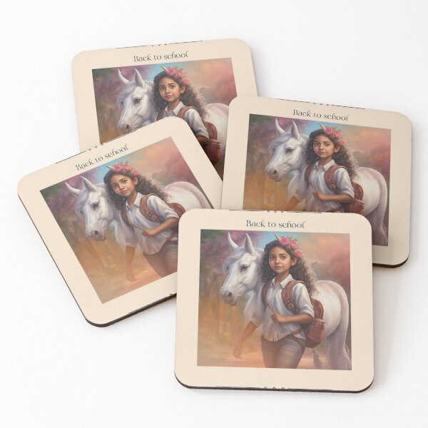 Item preview, Vintage girl with white horse - Back to school designed and sold by All-About-Life.