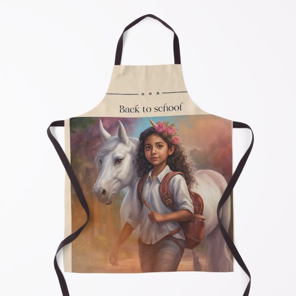 Item preview, Vintage girl with white horse - Back to school designed and sold by All-About-Life.