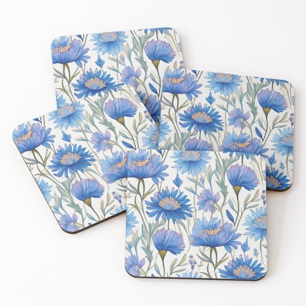 Item preview, Cornflower Floral Pattern designed and sold by 100Sunsets.
