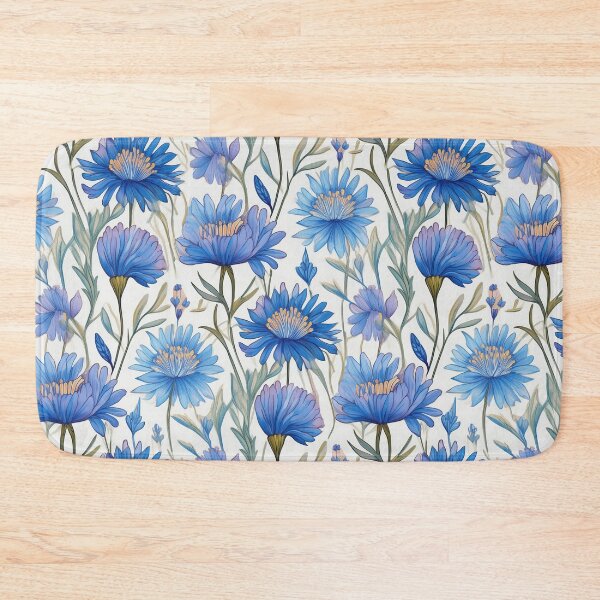 Item preview, Cornflower Floral Pattern designed and sold by 100Sunsets.