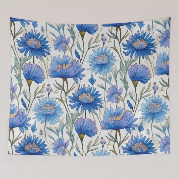 Item preview, Cornflower Floral Pattern designed and sold by 100Sunsets.
