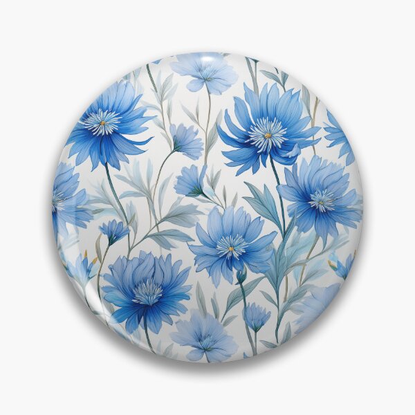 Item preview, Cornflower Floral Pattern designed and sold by 100Sunsets.