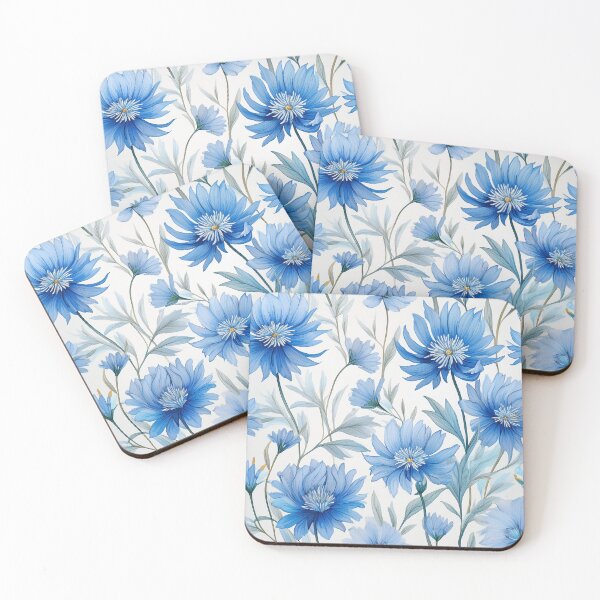 Item preview, Cornflower Floral Pattern designed and sold by 100Sunsets.