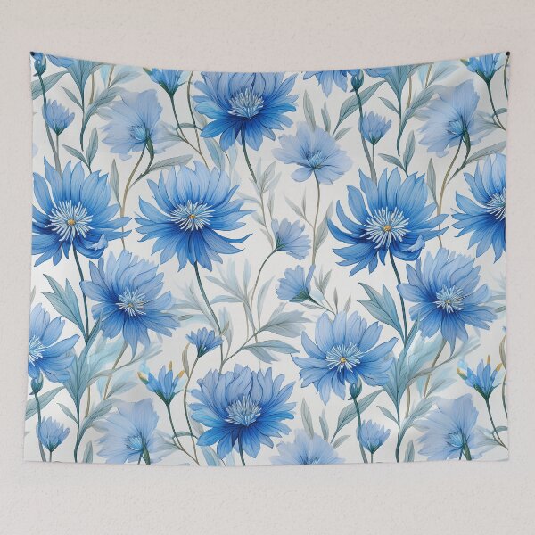 Item preview, Cornflower Floral Pattern designed and sold by 100Sunsets.