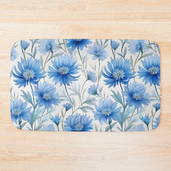 Item preview, Cornflower Floral Pattern designed and sold by 100Sunsets.