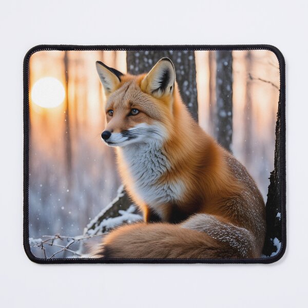 Item preview, Realistic Cute Fox Sitting In the Forest designed and sold by Space'n Stuff.